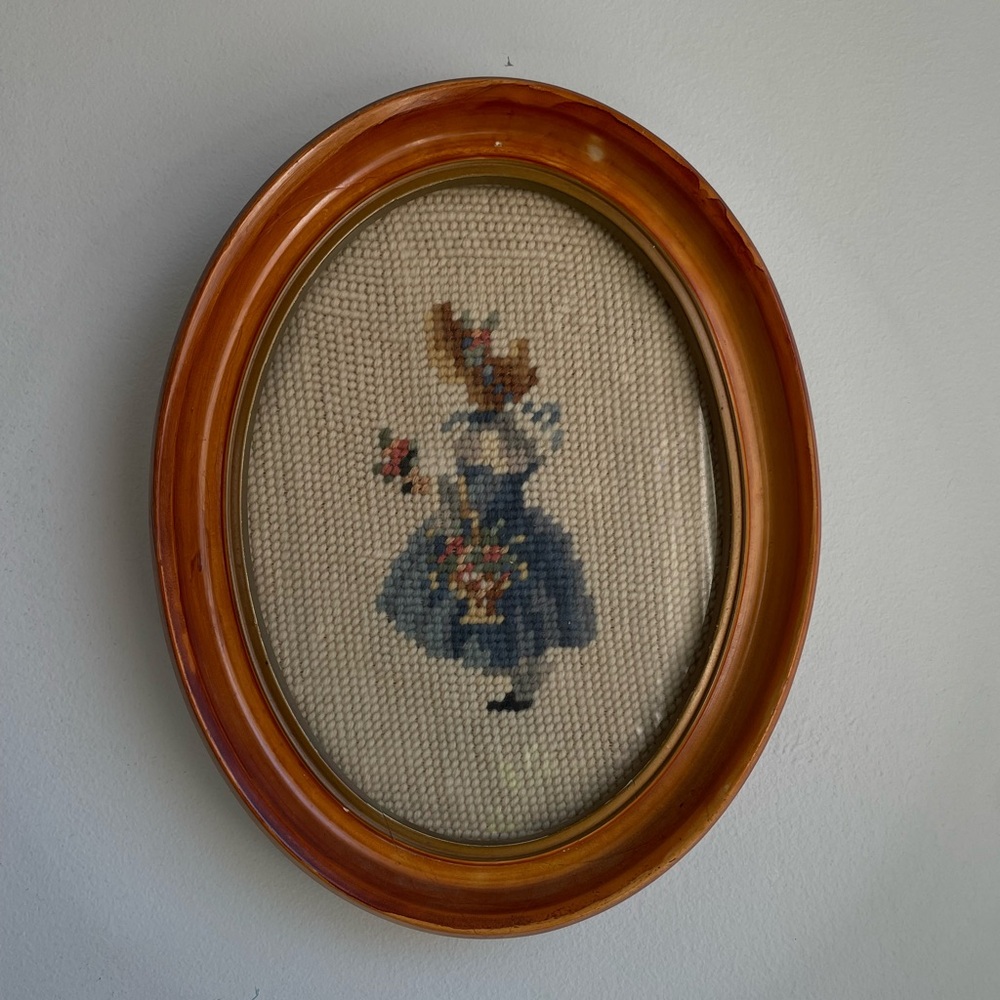 Vintage Framed needlepoint